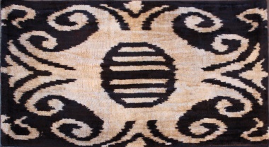 P5 Uzbek Velvet Ikat Cushion Cover