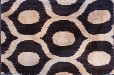 P4 Uzbekistan Velvet Ikat cushion cover 