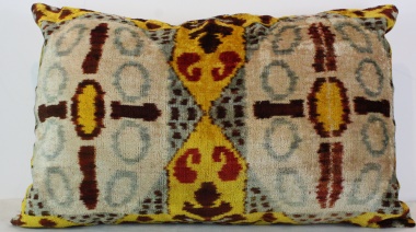 P10 Velvet Ikat cushion cover 