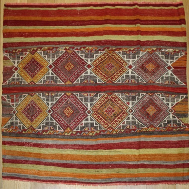 R8791 Village Turkish Cicim Kilim Rugs