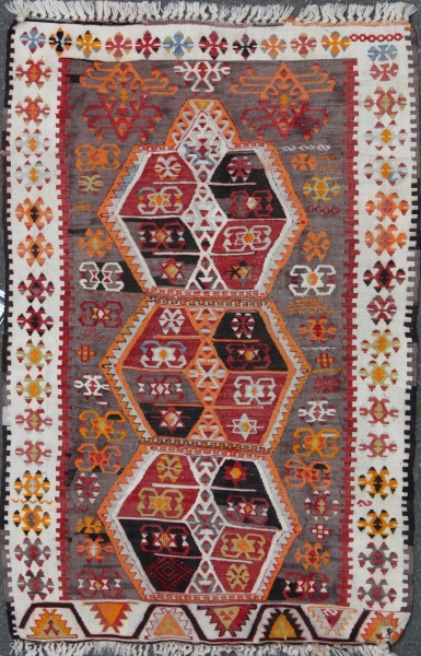 Village Turkish Flatweave Kilim Rugs R7536