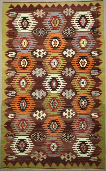 R7663 Vintage Anatolian Dazkiri Kilim