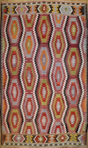 R6399 Vintage Antalya Turkish Kilim Rug