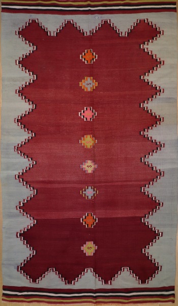 R6884 Vintage Avonya Turkish Kilim Rug