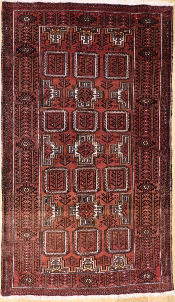 R3020 Vintage Baluch Persian Rug