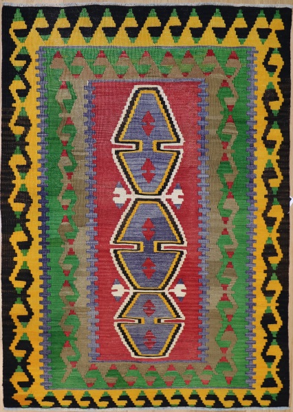 R3691 Vintage Esme Turkish Kilim Rug