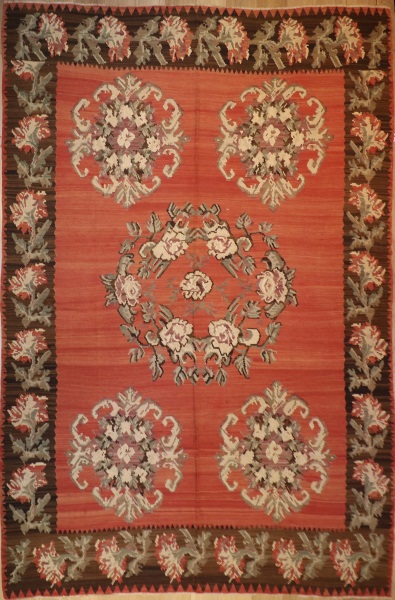 R5099 Vintage Karabakh Kilim Rug