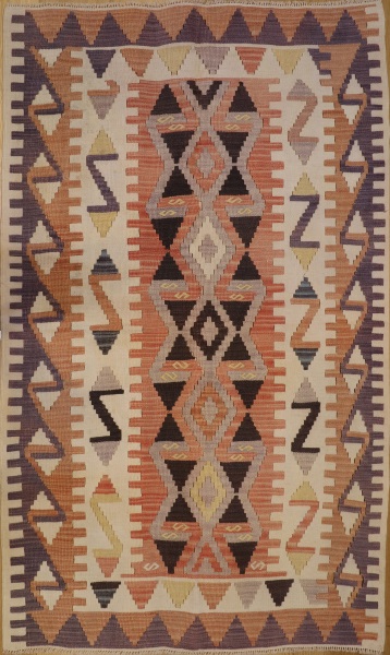 R6883 Vintage Kayseri Turkish Kilim Rug