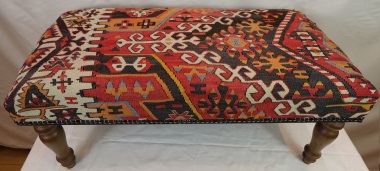 R6999 Vintage Kilim Covered Bench Stools
