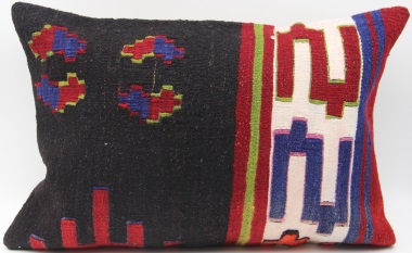 D445 Vintage Kilim Lumbar Pillow Cover