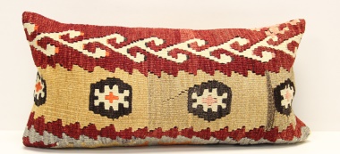 D107 Vintage Kilim Lumbar Pillow Cover