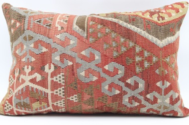 D320 Vintage Kilim Lumbar Pillow Cover
