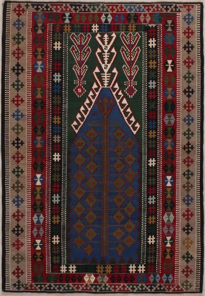 R2623 Vintage Konya Turkish Kilim Rugs