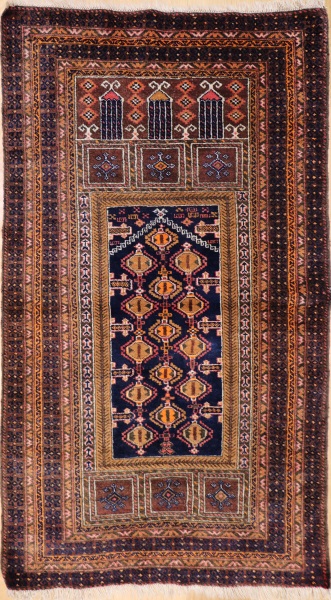 R7989 Vintage Persian Baluch Rug