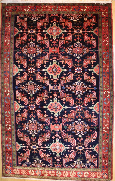 R8097 Vintage Persian Hamadan Carpet