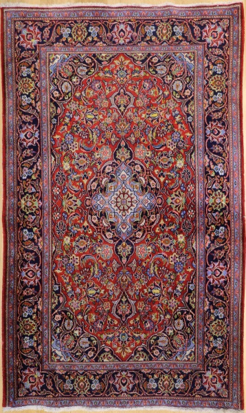R9317 Vintage Persian Kashan Rug