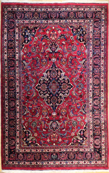 R1455 Vintage Persian Mashad Carpet