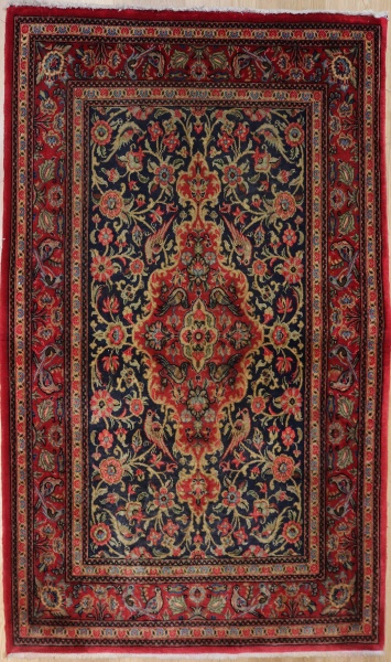 R6957 Vintage Qum Persian Rug