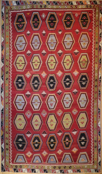 R5846 Vintage Sarkisla Turkish Kilim Rug