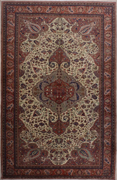 R2449 Vintage Tabriz Persian Carpet