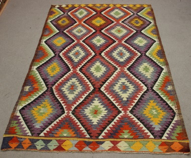 Vintage Turkish Antalya Kilim Rug 9849