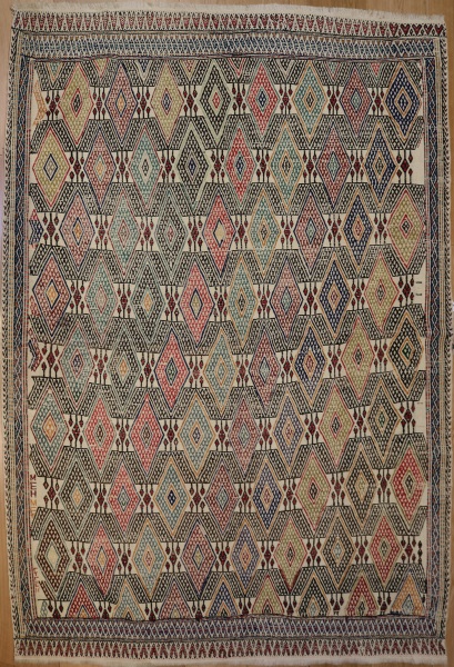 R6868 Vintage Turkish Cicim Rug