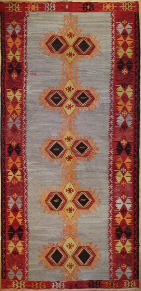 R5575 Vintage Turkish Emirdag Kilim Rug