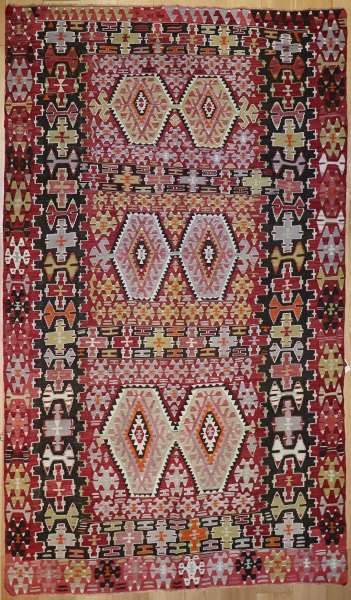 R8727 Vintage Turkish Esme Kilim Rug