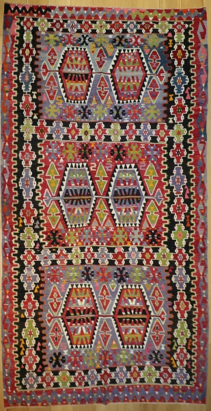 R8737 Vintage Turkish Esme Kilim Rug