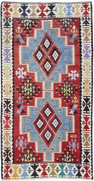 R5636 Vintage Turkish Kayseri Kilim Rugs