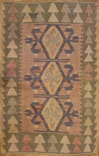 R4274 Vintage Turkish Kilim Rug