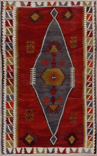 R4274 Vintage Turkish Kilim Rug