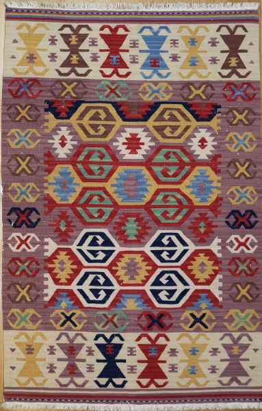 R6904 Vintage Turkish Kilim Rug