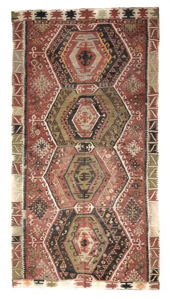 R8026 Vintage Turkish Kilim Rug