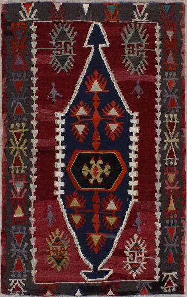 R8058 Vintage Turkish Kilim Rug