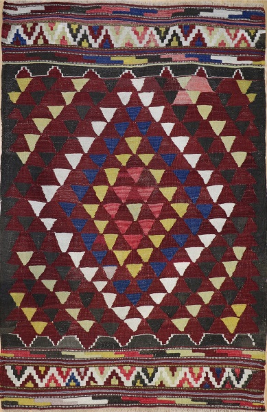 R8179 Vintage Turkish Kilim Rug