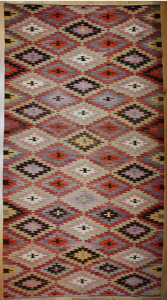 R8210 Vintage Turkish Kilim Rug