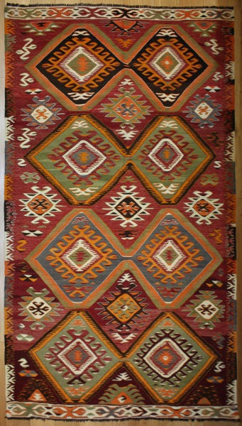 R8212 Vintage Turkish Kilim Rug