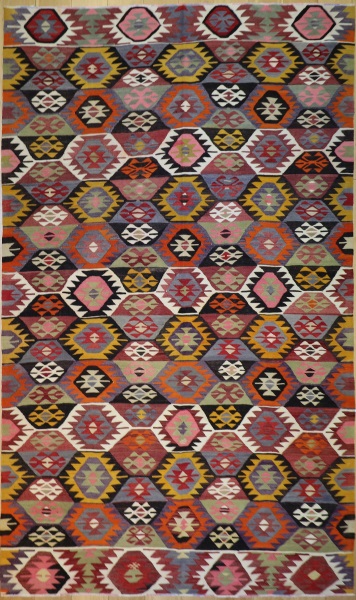 R8226 Vintage Turkish Kilim Rug