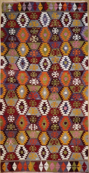 R8491 Vintage Turkish Kilim Rug