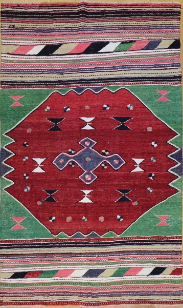 R8499 Vintage Turkish Kilim Rug