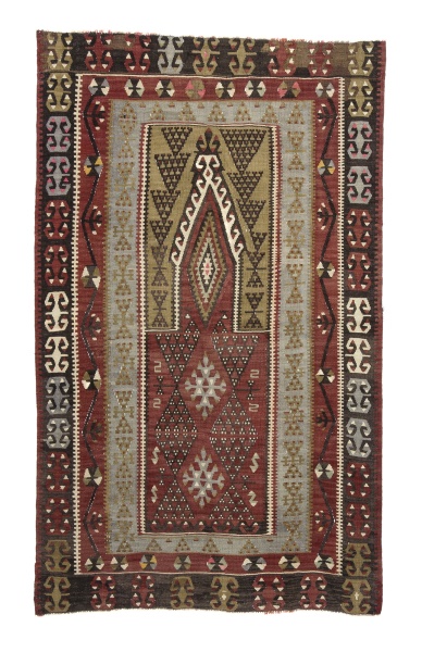 R8501 Vintage Turkish Kilim Rug