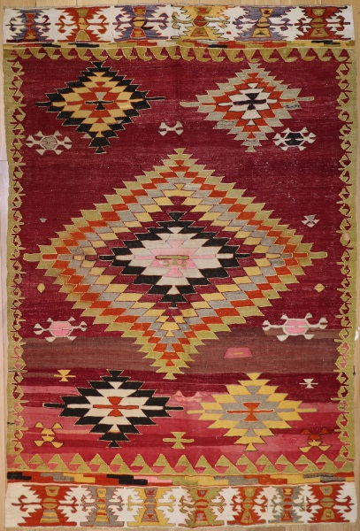 Vintage Turkish Kilim Rug 9888