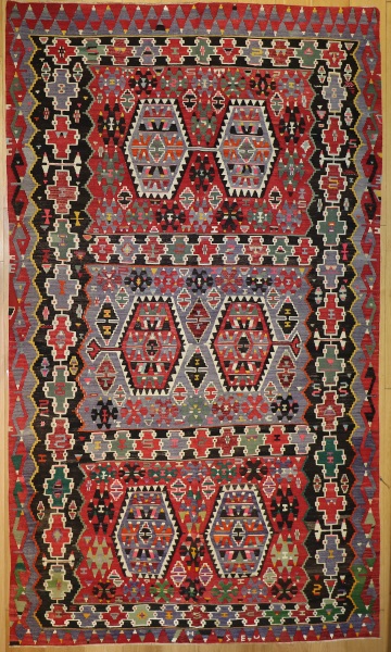 R8755 Vintage Turkish Kilim Rug