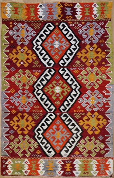 R8933 Vintage Turkish Kilim Rugs