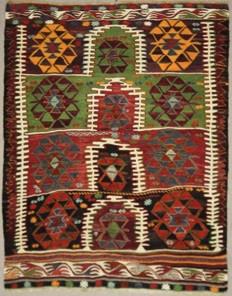 Vintage Turkish Kilim Rugs R7823