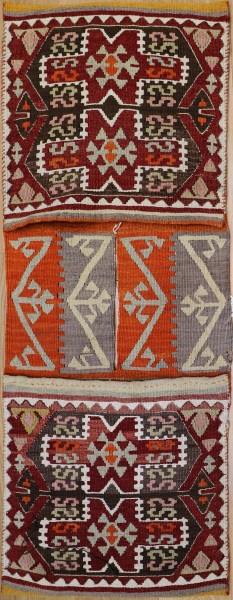 R5468 Vintage Turkish Kilim Saddle Bag 