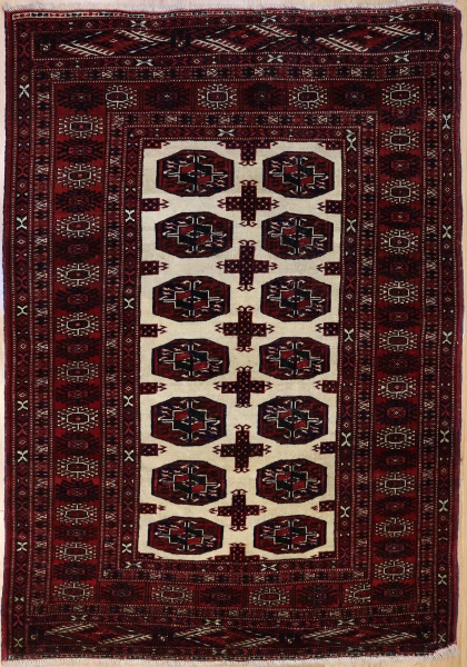 R2970 Vintage Turkmenistan Tekke Rug