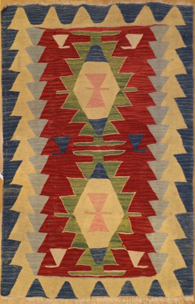 R7371 Vintage Ushak Kilim Rug