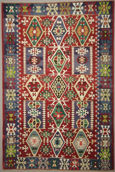 Vintage Ushak Kilim Rug R7885